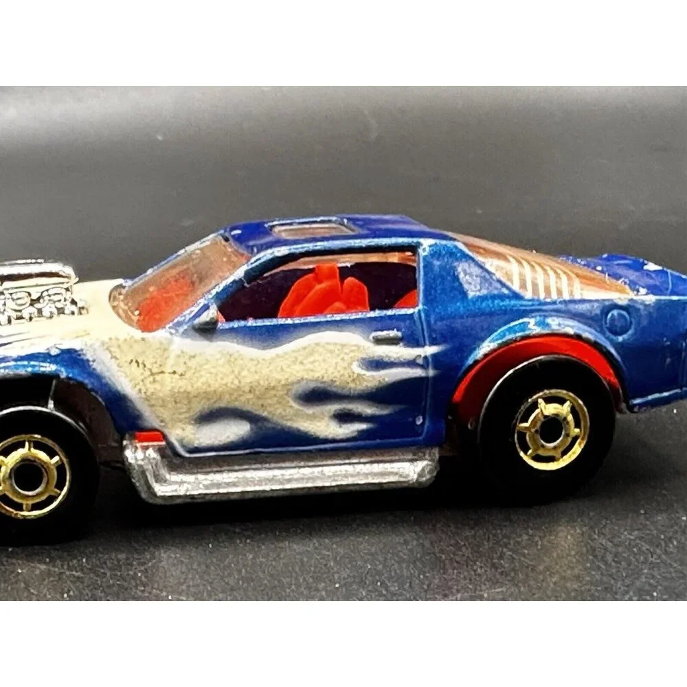 Hot Wheels Blown Camaro Z28 1987 Glow in Dark Tampo Turbotrax Vtg Turbo Glo RARE